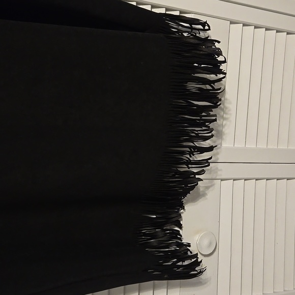 Velvet Black Fringe Skirt - Picture 2 of 7